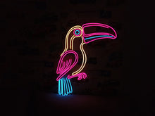 Load image into Gallery viewer, Toucan Neon Sign – Tropical Bird Wall Decor, Vibrant Jungle Neon Light for Bar, Bedroom, or Kids Room – Exotic Animal LED Sign
