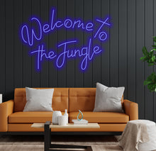 Load image into Gallery viewer, Welcome to the jungle inscriptions neon sign
