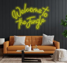 Load image into Gallery viewer, Welcome to the jungle inscriptions neon sign
