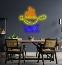 Load image into Gallery viewer, Grill pan neon light, Neon BBQ pan sign, Neon cookware sign
