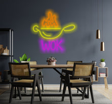 Load image into Gallery viewer, Grill pan neon light, Neon BBQ pan sign, Neon cookware sign
