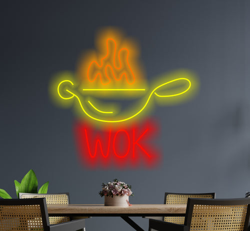 Neon grill pan sign