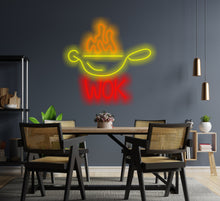 Load image into Gallery viewer, Grill pan neon light, Neon BBQ pan sign, Neon cookware sign
