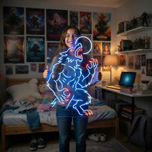Load image into Gallery viewer, Howling Werewolf Neon Sign, Lycan Wolf Neon Sign, Full Moon Howl Neon Sign

