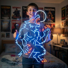 Load image into Gallery viewer, Howling Werewolf Neon Sign, Lycan Wolf Neon Sign, Full Moon Howl Neon Sign
