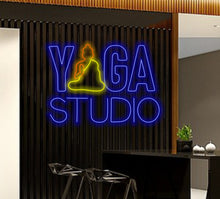 Load image into Gallery viewer, Yoga neon sign, yoga studio neon sign
