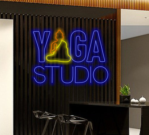 Yoga neon sign, yoga studio neon sign