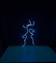 Load image into Gallery viewer, Romantic kiss neon sign, kiss neon sign, valentines day decor neon sign
