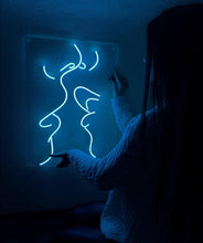 Load image into Gallery viewer, Romantic kiss neon sign, kiss neon sign, valentines day decor neon sign
