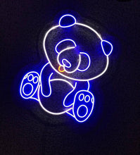 Load image into Gallery viewer, Panda bear neon sign, Anime Neon Sign, game room decor, animal neon sign, art kawaii decor neon lights, led sign led wall art
