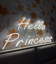 Load image into Gallery viewer, Hello Princess neon sign, Girl room neon, gift girl neon sign neon light, interior design
