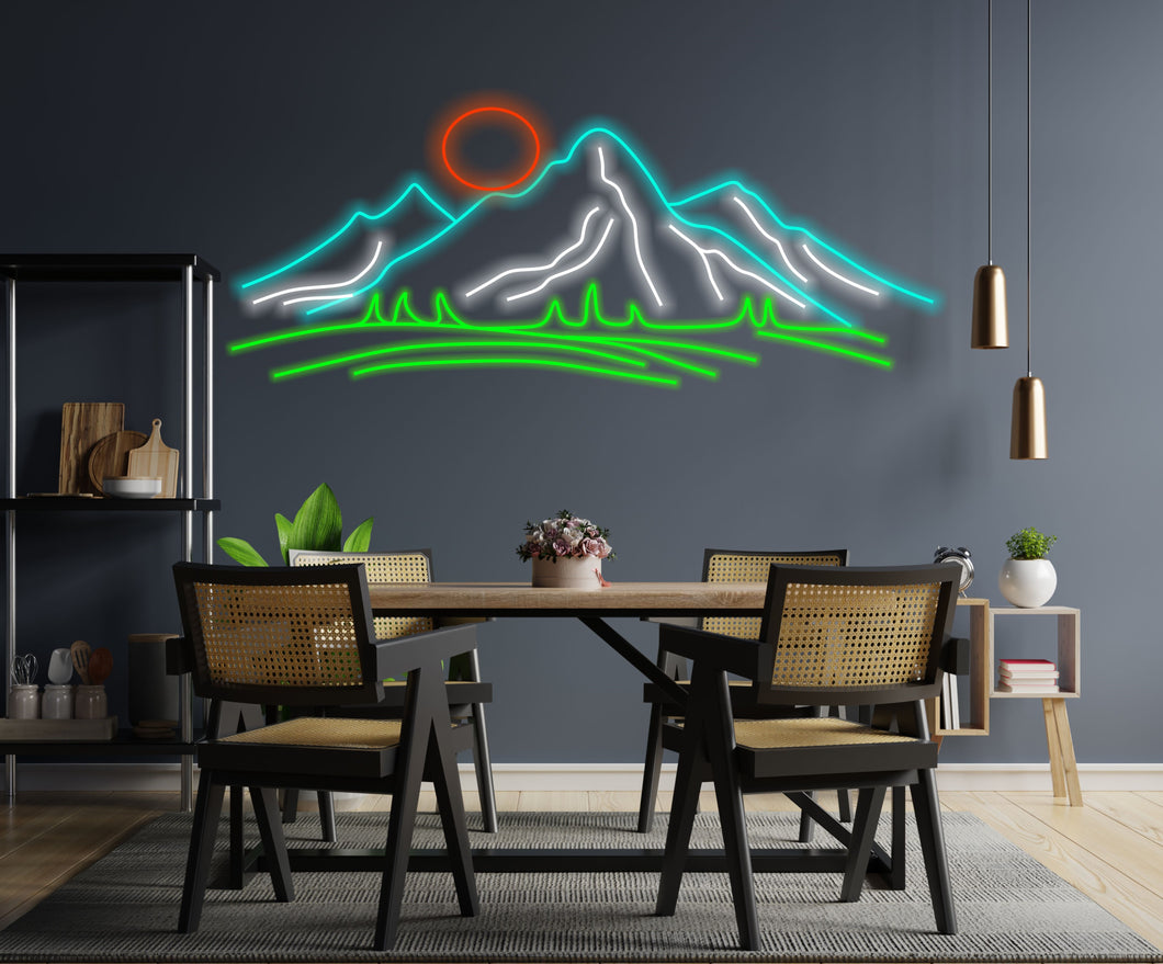 Mountain neon sign,Mountain led sign,Mountain wall art neon,Led neon sign wall decor,Neon sign bedroom,Neon light sign for wall decor