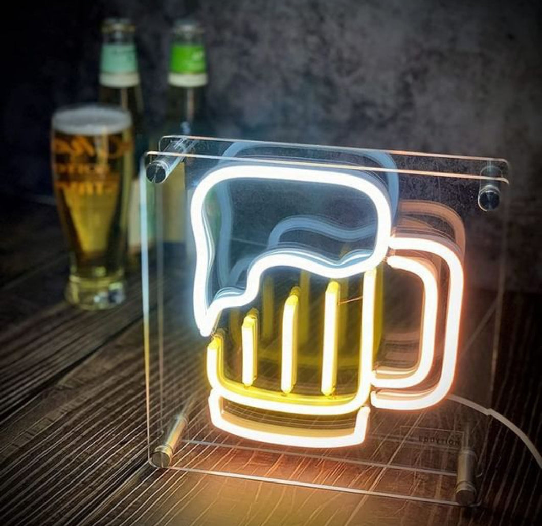 Beer Mug neon sign, neon bar sign, Beer Mug LED Neon Sign, Bar, Pub, Man Cave decor, Beer Lover Gift neon sign