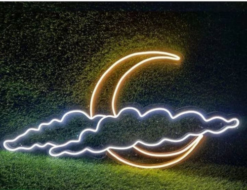 Cloud and Moon, Neon Light, Neon Lights Sign for Wall Decor, Led Neon Signs for Bedroom Kids Room ,Party Decoration