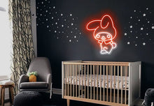 Load image into Gallery viewer, Bunny Anime neon sign, rabbit neon sign, Japanese Neon Sign Anime, Pink Kawaii Neon Sign, Kawaii Anime Neon Sign 45in

