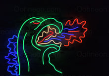 Load image into Gallery viewer, Dragon Neon Sign, Fire Breathing Dragon Neon Sign, Dinosaur Neon Sign
