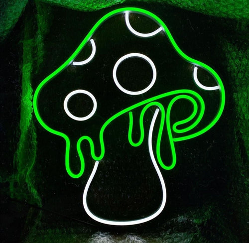 Drippimg Mushroom Led Neon Sign, Mushroom Led Lights, Plant Neon Sign, Neon Sign Bedroom