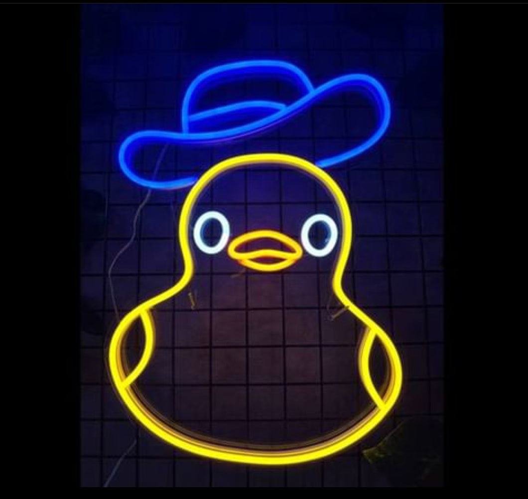 Duck Neon Sign, Cowboy Duck Led Sign, Duck Neon Sign, Rubber Duck Neon Sign, Duck Led Sign, Funny Dusk Neon Sign, Duck Neon Light