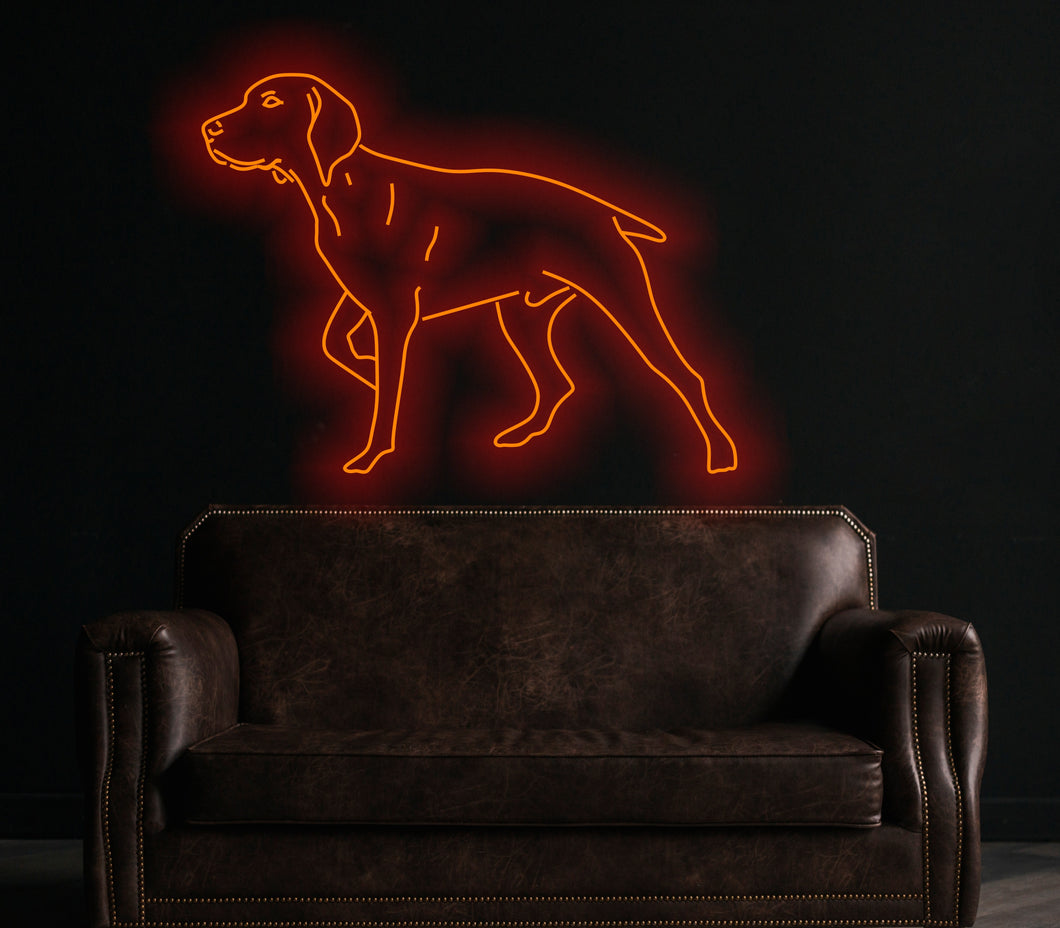 English Pointer neon sign wall decor. Unique dog lover gift