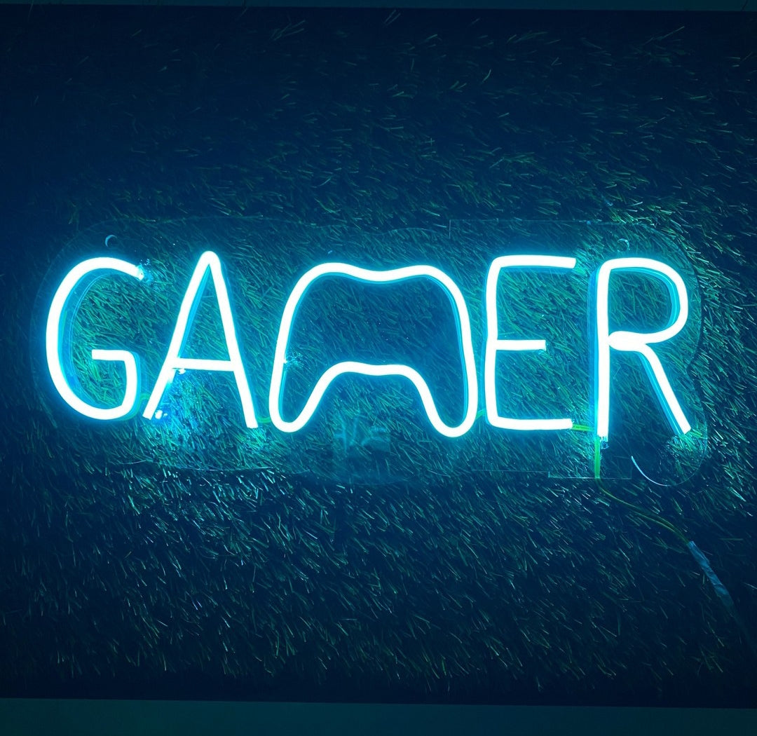 Gamer Neon Sign, Game Night Light, Game Room neon sign, twich neon sig ...