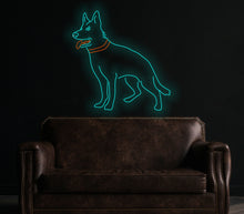 Load image into Gallery viewer, German Shepherd Dog Neon Sign, Dog Led Neon Lights, Animal neon Signs, Nursery Wall Decoration, Puppy Dog Neon Sign Wall Decoration
