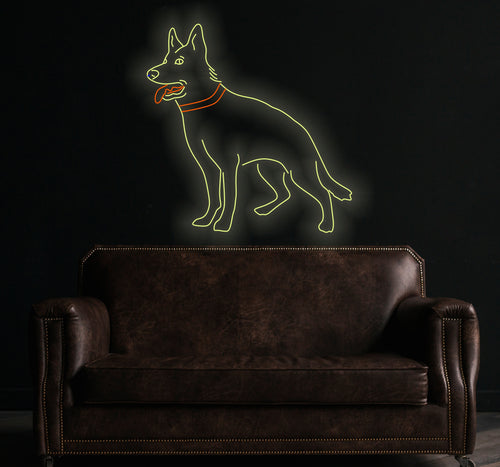 German Shepherd Dog Neon Sign, Dog Led Neon Lights, Animal Signs, Nursery Wall Decoration, Puppy Dog Neon Sign Wall Decoration