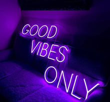 Load image into Gallery viewer, Good Vibes Only,Custom Neon Sign,Bedroom Decorations,Personalized Gifts,Bar Pub Apartment Wall Hanging,Home Room Christmas Party Decor
