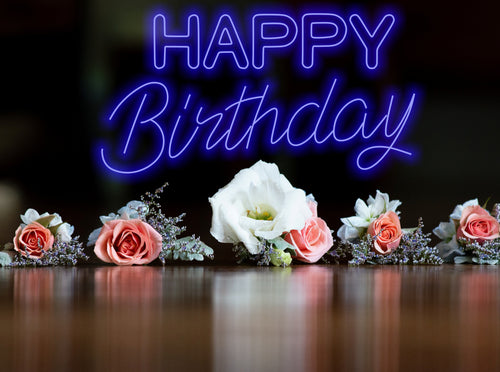 Happy Birthday Neon Sign, Bar Sign Birthday Neon Led, Neon Light, LED Decor Light Room, Wall Decor ,Signage Birthday Party Sign, Party Backdrop