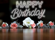 Load image into Gallery viewer, Happy Birthday Neon Sign, Bar Sign Birthday Neon Led, Neon Light, LED Decor Light Room, Wall Decor ,Signage Birthday Party Sign, Party Backdrop
