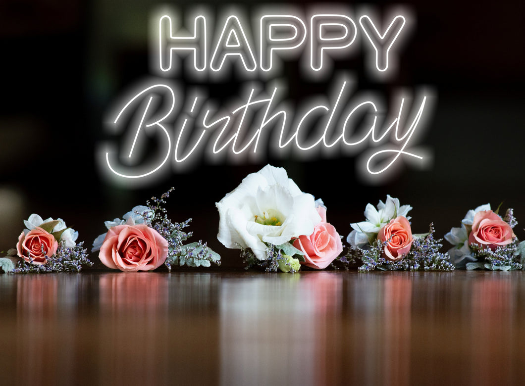 Happy Birthday Neon Sign, Bar Sign Birthday Neon Led, Neon Light, LED Decor Light Room, Wall Decor ,Signage Birthday Party Sign, Party Backdrop
