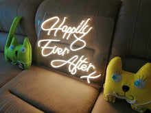 Load image into Gallery viewer, Happily Ever After x neon sign, wedding neon sign, wedding decor neon sign
