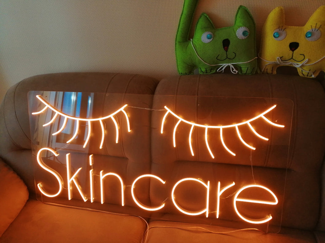 Skincare neon sign, Beauty & Hair Salon Neon sign