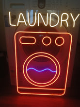 Load image into Gallery viewer, Laundry neon sign, Washing Machine neon sign
