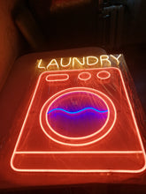 Load image into Gallery viewer, Laundry neon sign, Washing Machine neon sign
