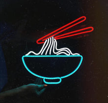 Load image into Gallery viewer, Ramen Neon Sign, Japanese Noodle Neon Light Sign, Handmade Ranmen Sign, Retro Wall Decor, Wall Art, Room Decor

