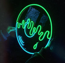 Load image into Gallery viewer, Melting Vinyl Record Neon Sign, Music Wall Decor neon sign, Melting Disk Neon Sign

