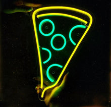 Load image into Gallery viewer, Pizza Slice Neon Sign Pizza Art Neon Lights Pizza Slice Led Sign Food Neon Sign Pizza Neon Sign Wall Decor Pizzeria Restaurant Neon Light
