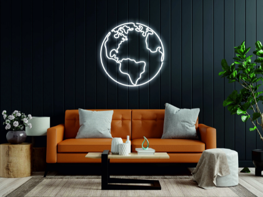 Planet Earth - LED Neon Sign