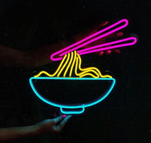 Load image into Gallery viewer, Ramen Neon Sign, Japanese Noodle Neon Sign, Noodles - LED Neon Sign, Handmade Ranmen Sign
