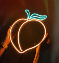 Load image into Gallery viewer, Peach Neon Sign, Fruit Led Sign
