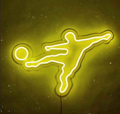 Soccer player - LED Neon Sign, Footballer Sport led neon sign, Decor for kids room, Sport neon signs, neon sign wall decor, neon sign