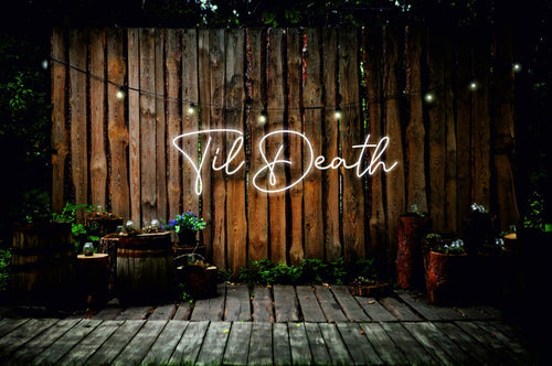 Til Death - Wedding LED neon sign, Custom LED Neon Wedding Sign neonartUA