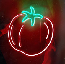 Load image into Gallery viewer, Tomato neon sign, Tomato illuminated sign, tomatoes decor neon light sign
