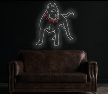 Load image into Gallery viewer, Pitbull neon Sign, pet dog neon sign, angry dog neon sign
