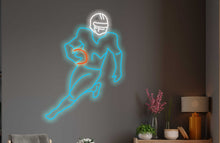 Load image into Gallery viewer, American Football player Neon Sign, Football sign, football player led decor, football neon sign, Sport led neon sign Decor for kids room
