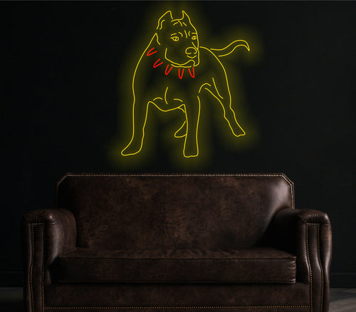 American Pitbull Sign, Decorating Ideas For Your Home, Lovely Friends Of The Animal Kingdom, Led Light Sign