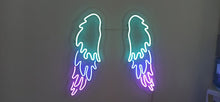 Load image into Gallery viewer, Angel Wings Wall Decor | led light wings, neon angel wings, glowing wings, custom led wings neonartUA
