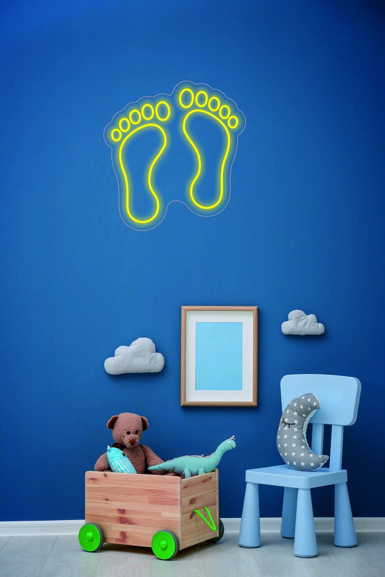 Baby Kids Footprint - Led light Neon Sign, Kids Room Wall Decor Sign neonartUA
