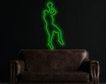 Load image into Gallery viewer, Basketball Player Neon Sign, Basketball Enthusiast LED Neon Sign, Basketball Player Silhouette Neon Sign
