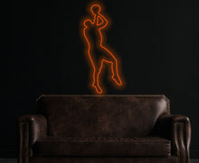 Load image into Gallery viewer, Basketball Player Neon Sign, Basketball Enthusiast LED Neon Sign, Basketball Player Silhouette Neon Sign
